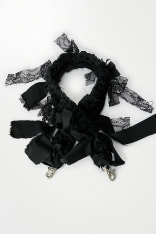 Crochet Strap Deep Black Lace