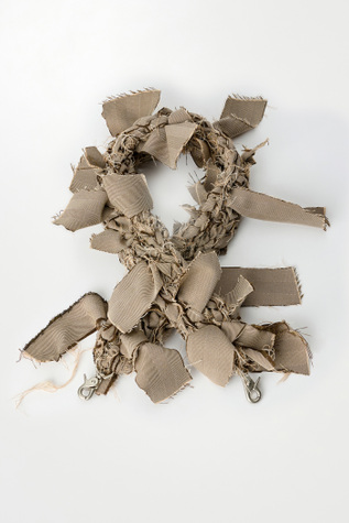 Crochet Strap Khaki Herringbone