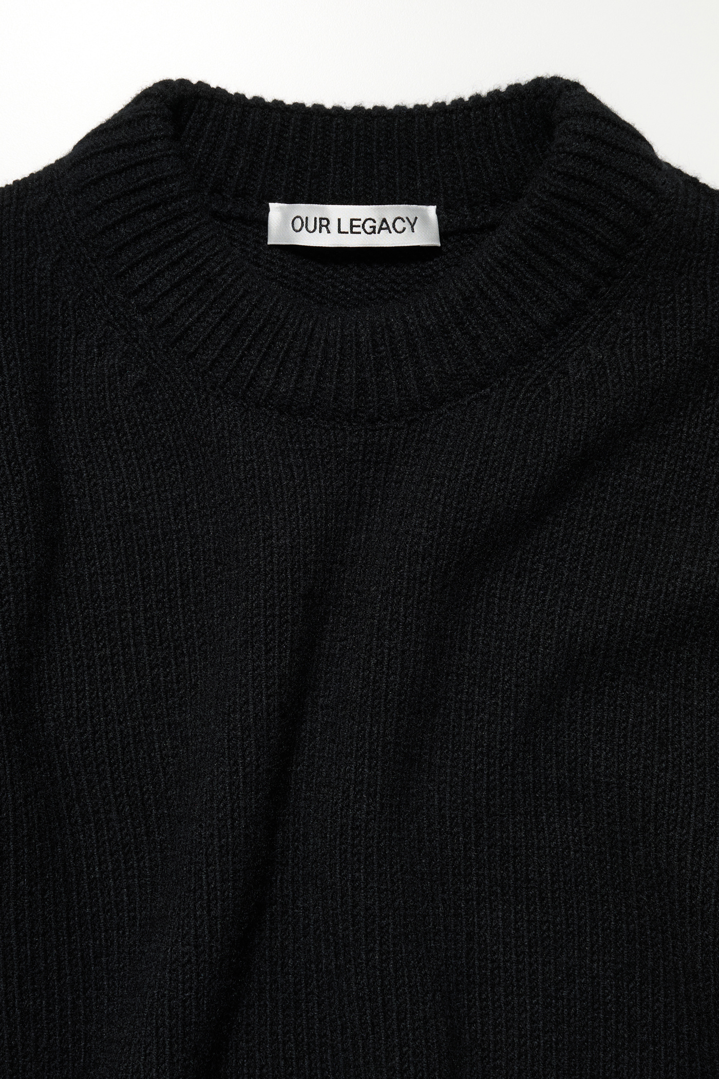 OUR LEGACY BASE ROUNDNECK TWEED BLACK 48 Our Legacy Base Roundneck