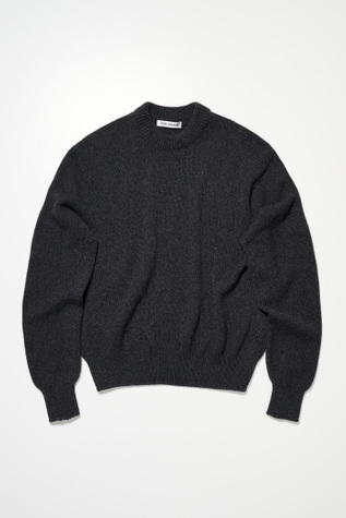 Knitted Roundneck Charcoal Cashmere