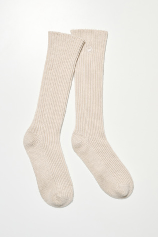 Knitted Socks Antique White Cashmere