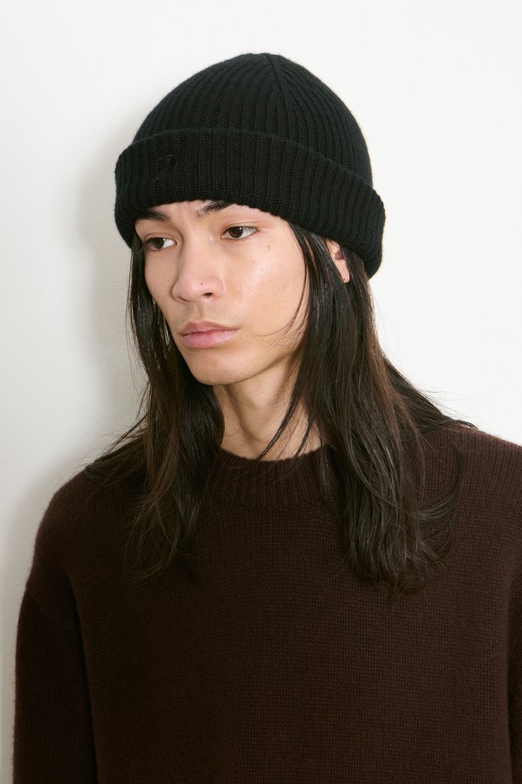 Our Legacy - Knitted Beanie Black Cashmere