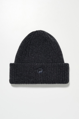 Knitted Beanie Charcoal Cashmere