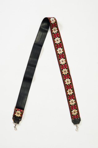 Guitar Strap 70s Flower Jacquard