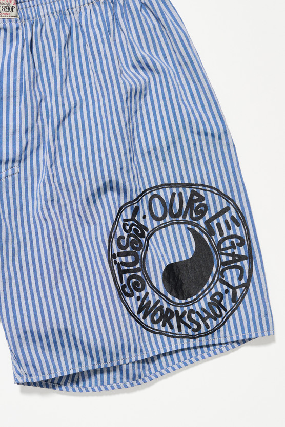 Our Legacy - Work Shop x Stüssy Boxer Short Blue Stripe OD Black