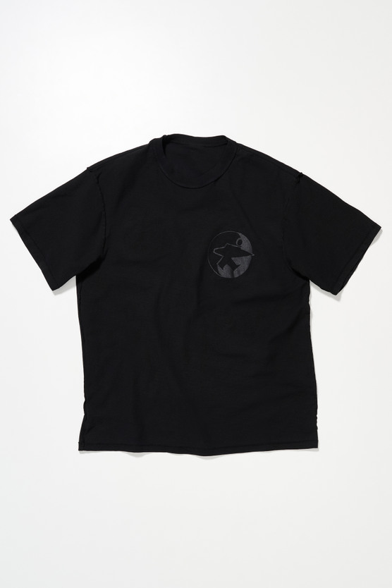 Our Legacy - OL Badge Pig. Dyed Tee Overdyed Black