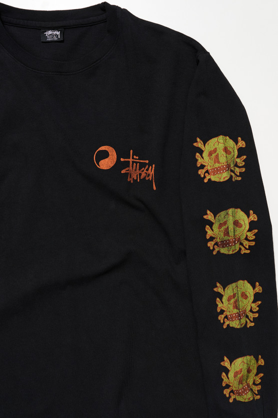 Our Legacy - OL Skull Pig. Dyed LS Tee Overdyed Black