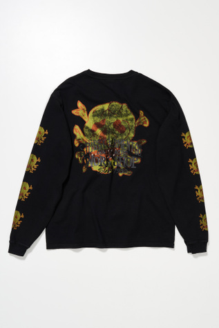 Our Legacy - OL Skull Pig. Dyed LS Tee Overdyed Black