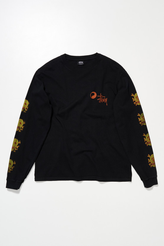 トップス Stussy x OUR LEGACY SKULL PIG. DYED LS Our Legacy - OL Skull Pig. Dyed LS Tee Overdyed Black