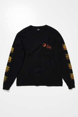 Ol Skull Pig. Dyed Ls Tee Overdyed Black