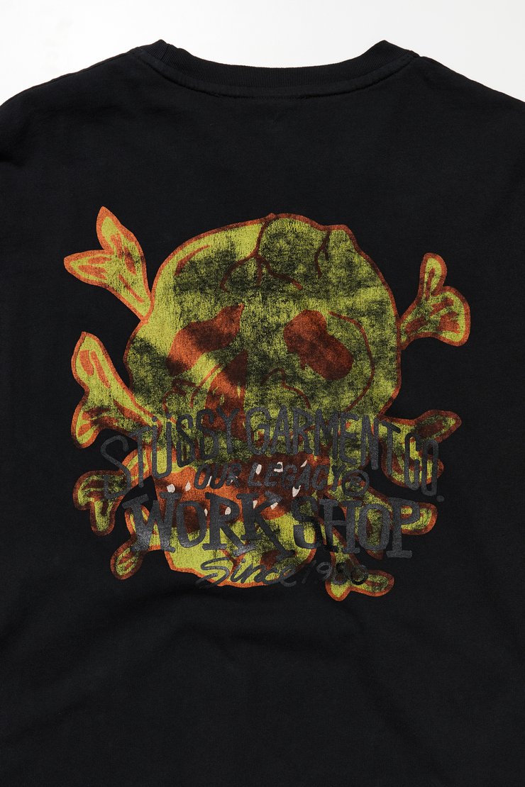 Our Legacy - OL Skull Pig. Dyed LS Tee Overdyed Black