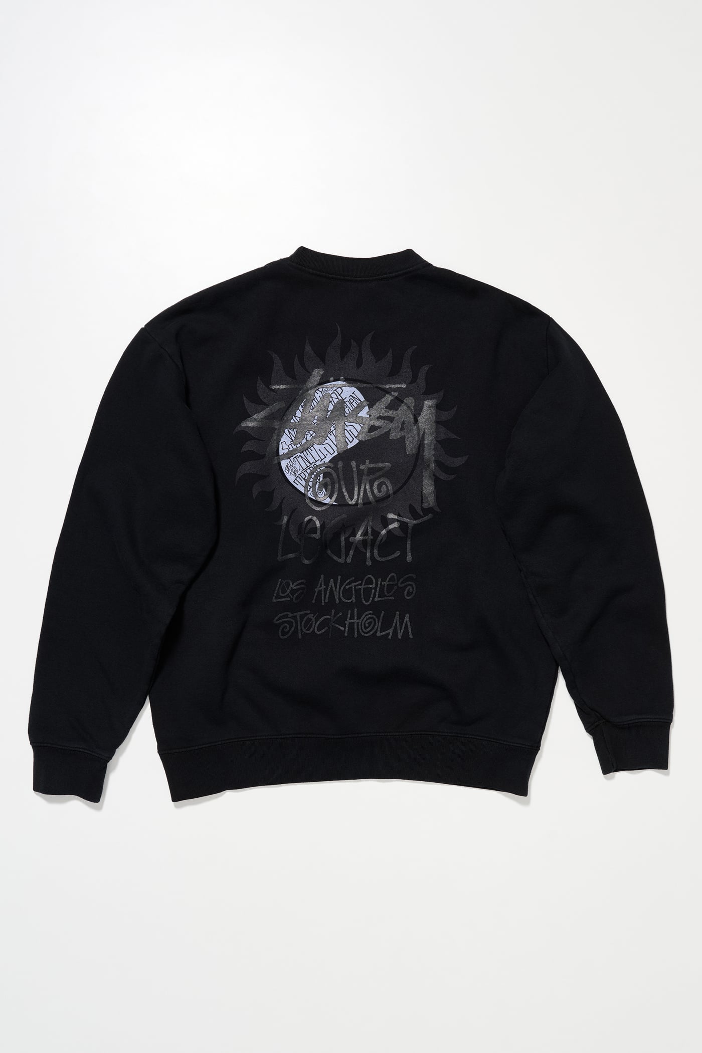 Our Legacy - OL Sun Pig. Dyed Crew Overdyed Black