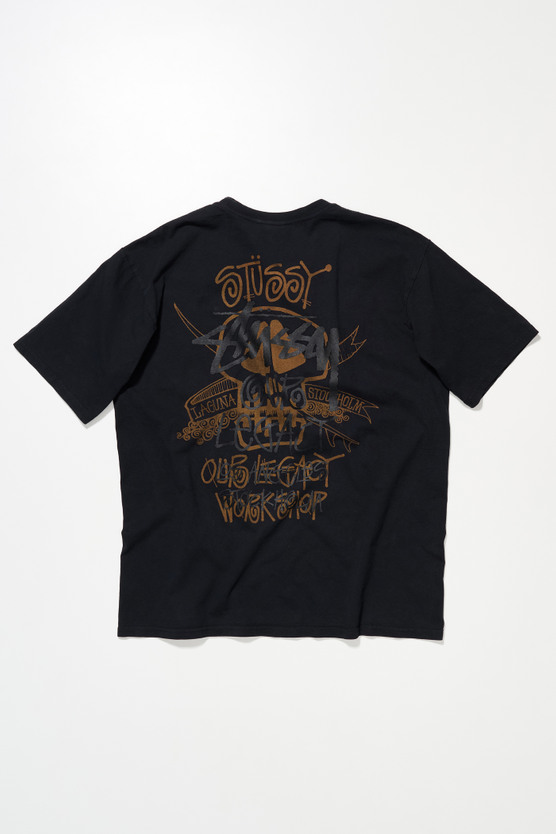 Our Legacy - OL Surf Skull Pig. Dyed Tee Clay OD Black