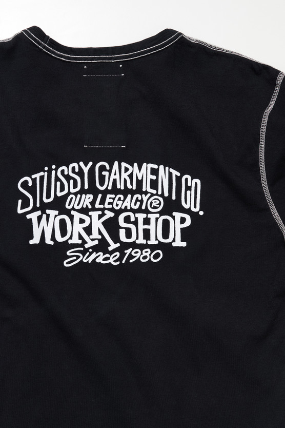 Our Legacy - Work Shop x Stüssy Thermal Longsleeve Cream OD Black