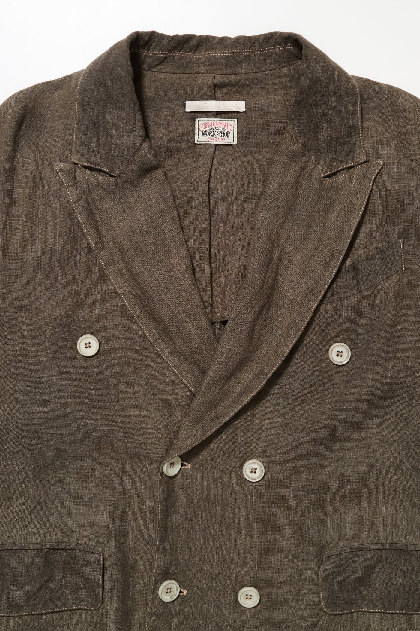 Our Legacy - Unconstructed DB Blazer Tan Linen OD Black