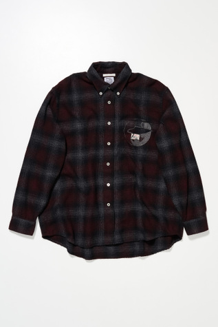 Work Shop Shirt Red Check OD Black