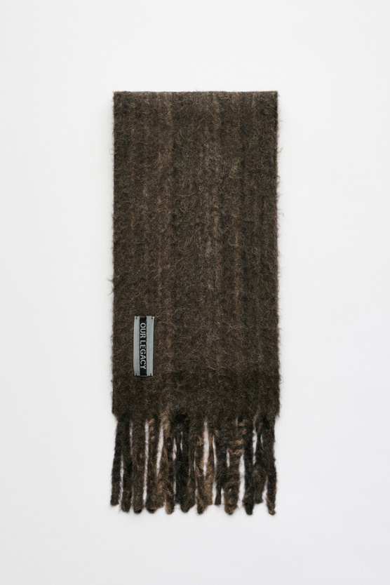 アワーレガシー our legacy ESTATE SCARF Our Legacy - Estate Scarf Choco Pressed Wave Alpaca
