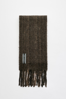 Our Legacy - Estate Scarf Choco Pressed Wave Alpaca