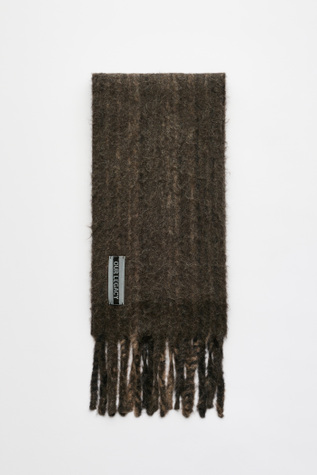 Our Legacy - Estate Scarf Choco Pressed Wave Alpaca