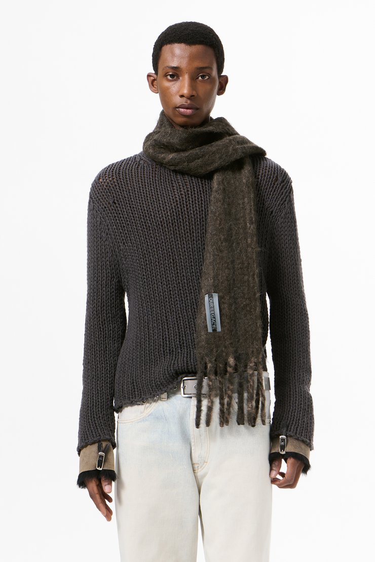Our Legacy - Estate Scarf Black Fuzzy Alpaca