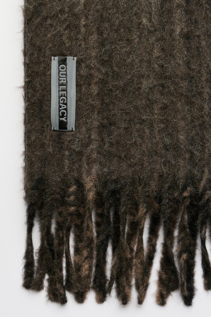Our Legacy - Estate Scarf Black Fuzzy Alpaca