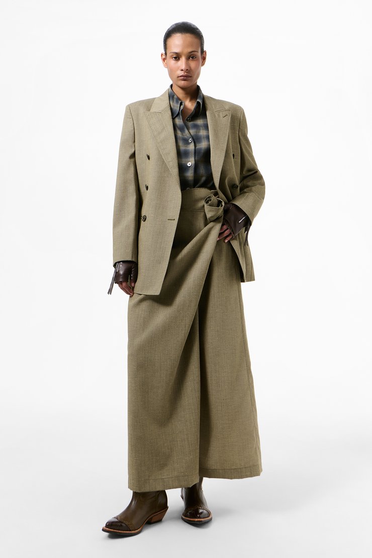 Haul Blazer Clay Flowy Fleck Wool