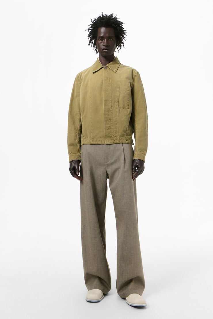 Machine Jacket Pigment Khaki Knife Edge Twill
