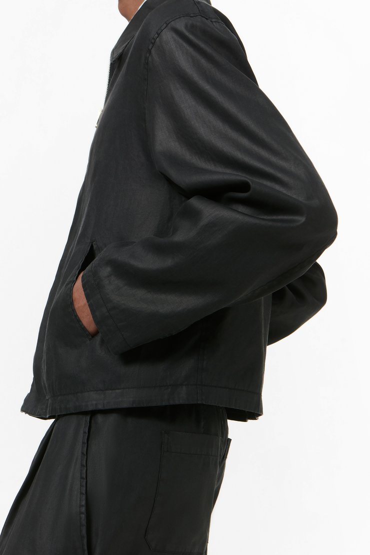 Our Legacy - Mini Jacket Worker Lacquer Black Mirror Tencel