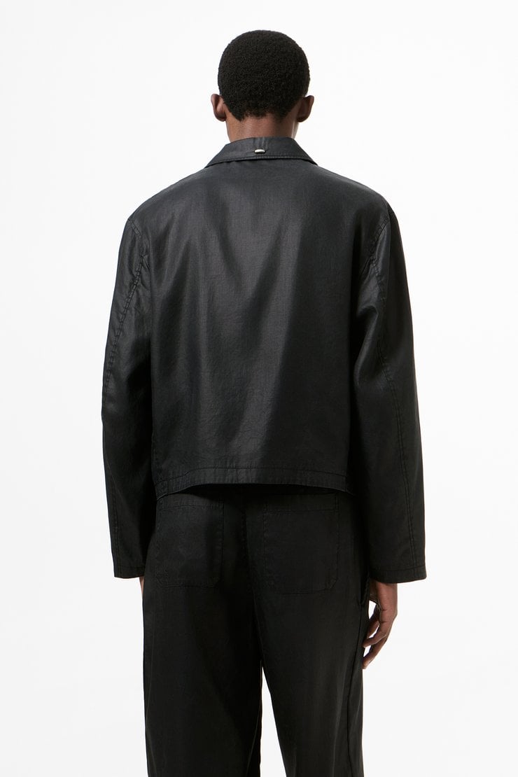 Our Legacy - Mini Jacket Worker Lacquer Black Mirror Tencel