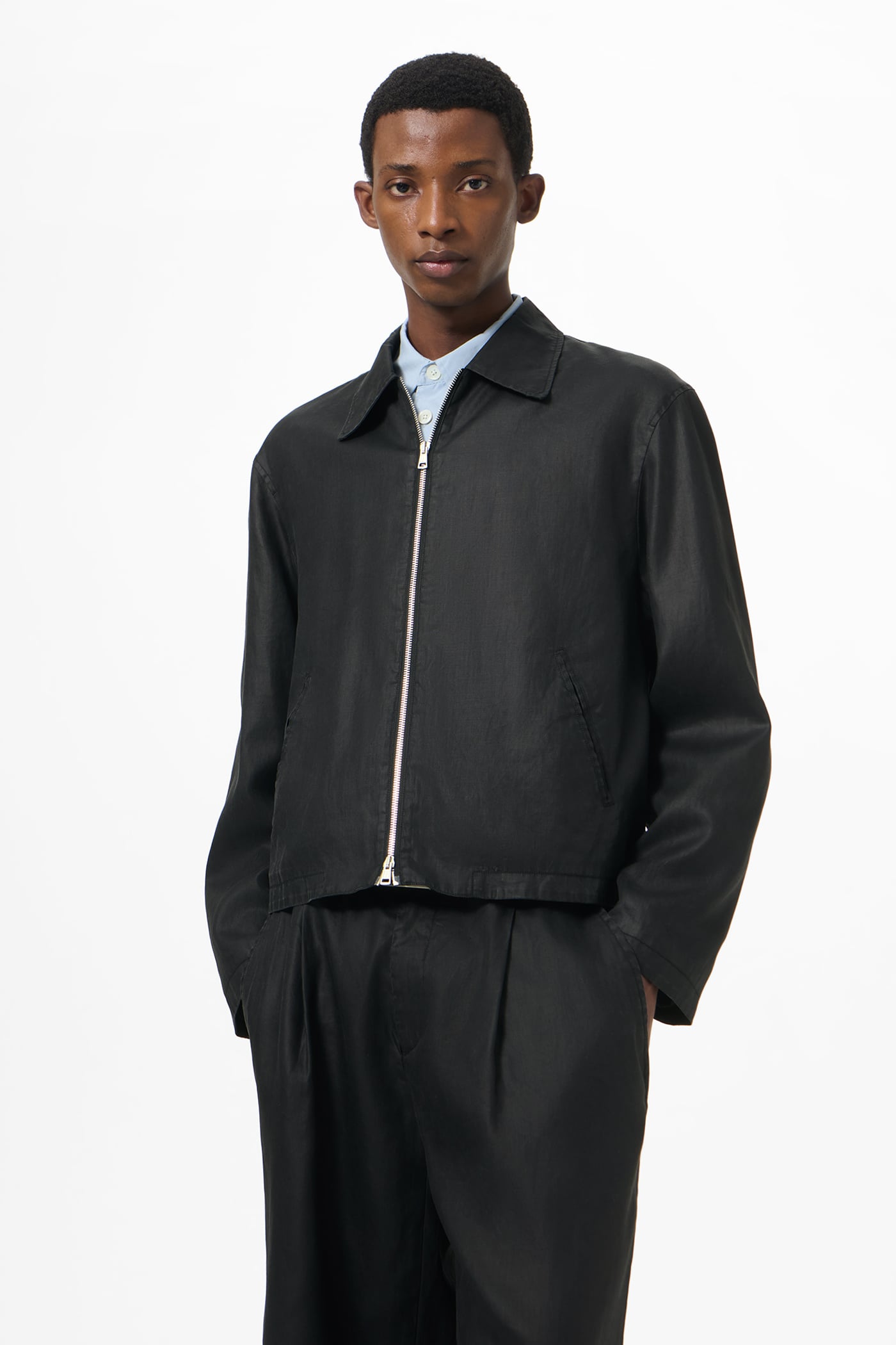 Our Legacy - Mini Jacket Worker Lacquer Black Mirror Tencel