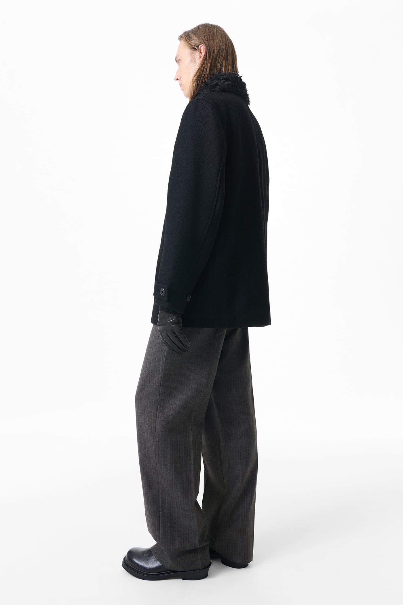 Our Legacy - Wage Peacoat Black Stamped Wool