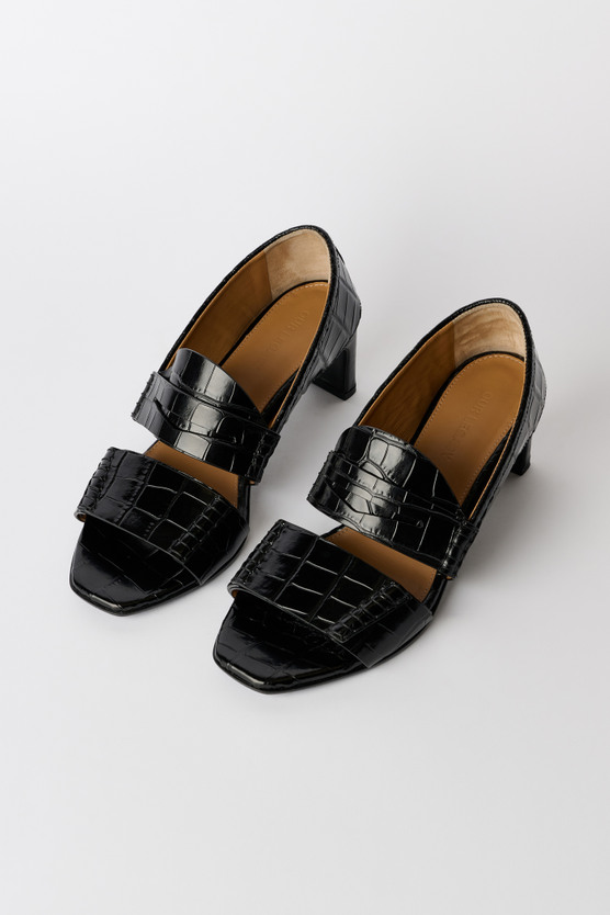 Our Legacy - Court Sandal Licorice Croc Bull Hide