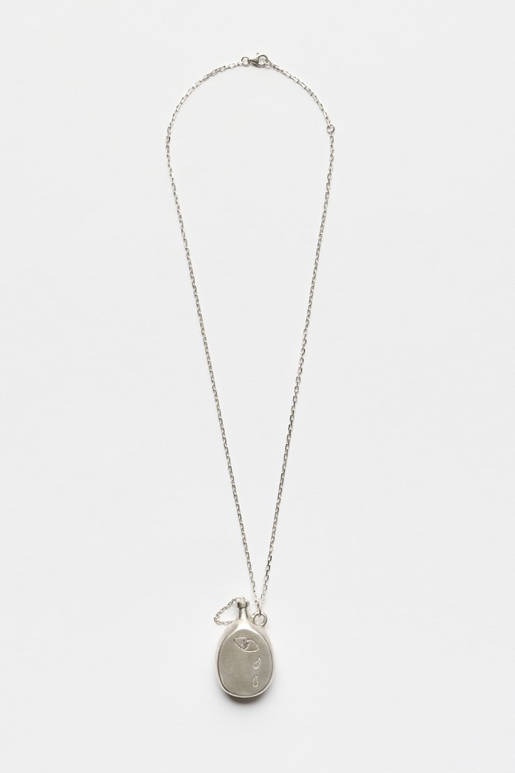 Tear Container Necklace Sterling Silver