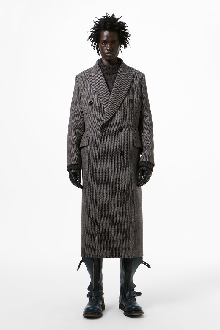 Our Legacy - Wage Peacoat Black Stamped Wool