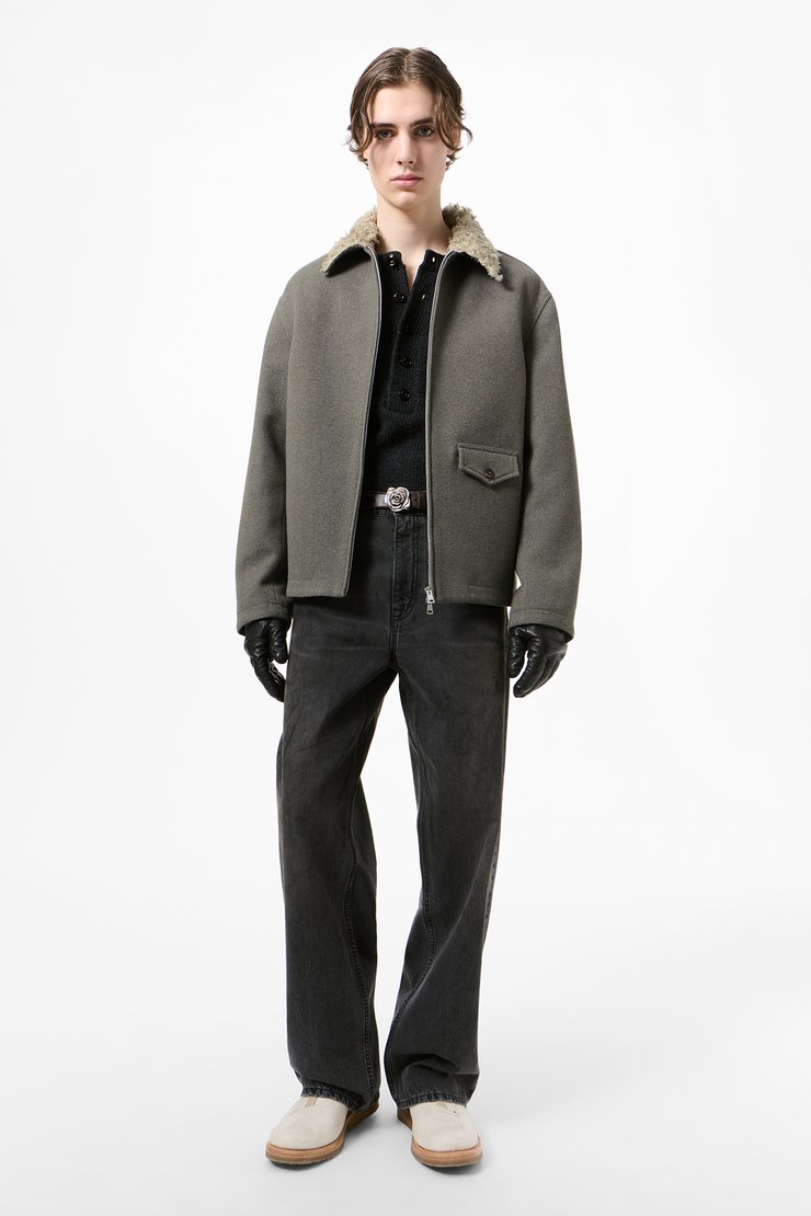 Evolved Jacket Night Pine Fishbone Bound Wool
