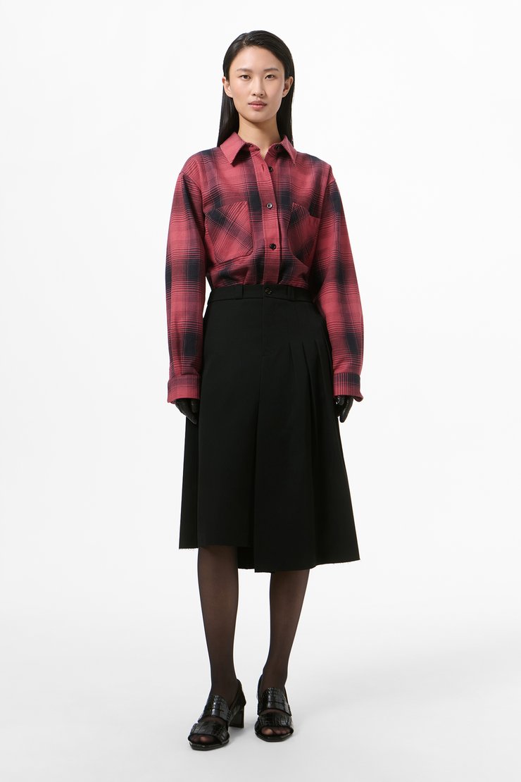 Origami Skirt Coarse Black Gabardine