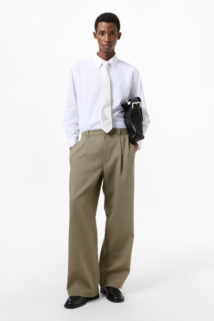 Still Chino Clay Flowy Fleck Wool