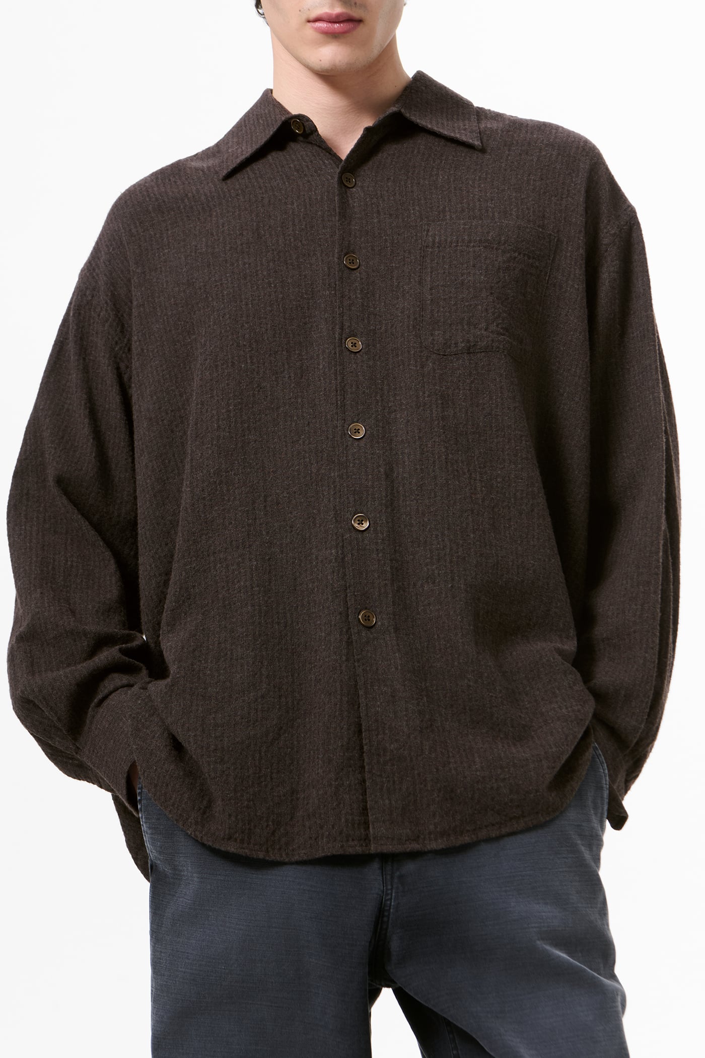 トップス OUR LEGACY BORROWED SHIRT 44 Our Legacy - Borrowed Shirt Truffle Check Grid Cloth