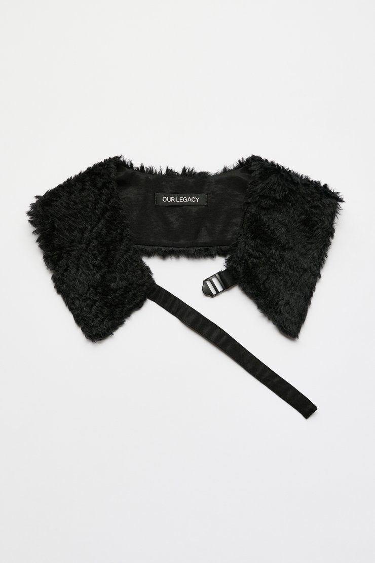 Our Legacy - Estate Scarf Black Fuzzy Alpaca