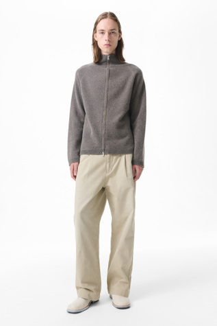 Our Legacy - Line Zip Cardigan Mud Spray Dye Cherub Wool