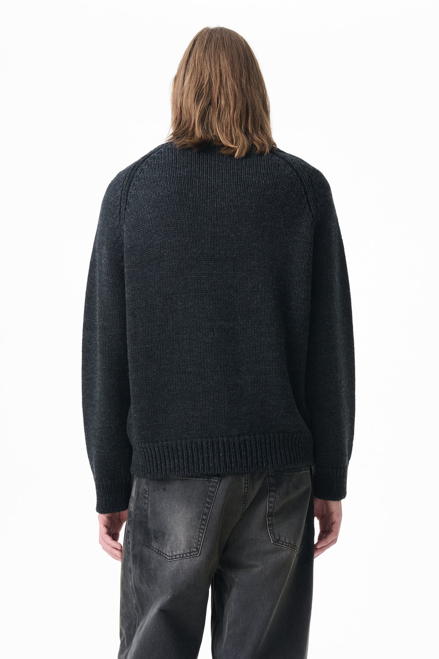 Our Legacy - Evening Polo - Charcoal Melange Fuzzy Alpaca