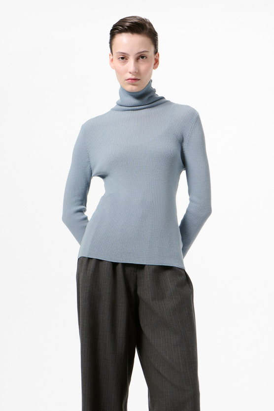 Our Legacy - Slim Funnel Cold Blue Superfine Merino