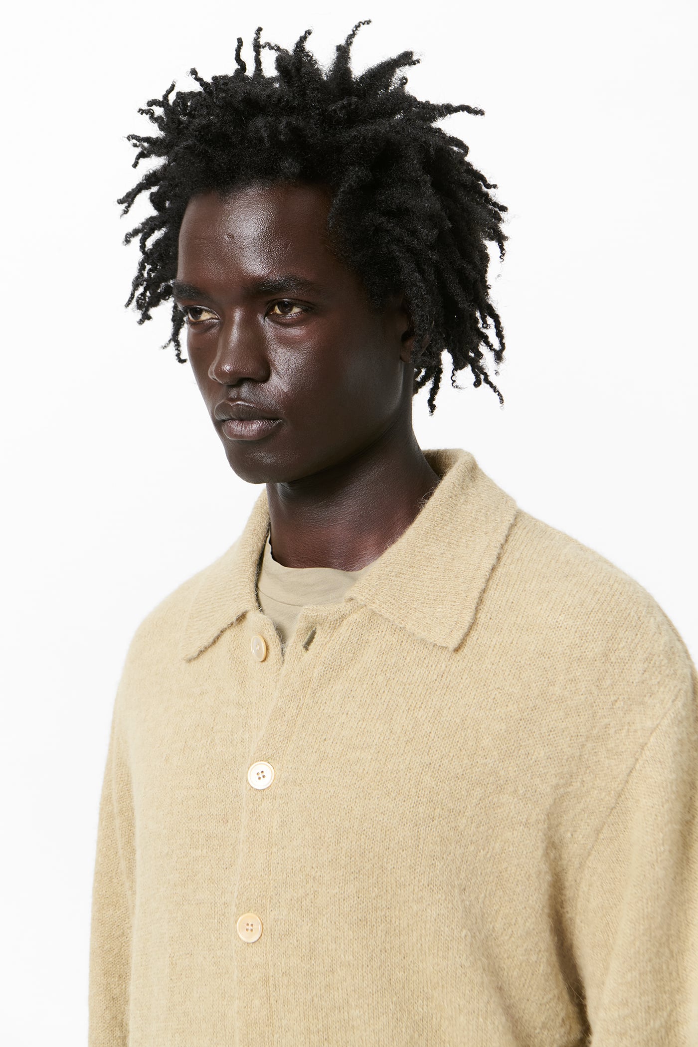 Our Legacy - Evening Polo Soft Sage Fuzzy Alpaca