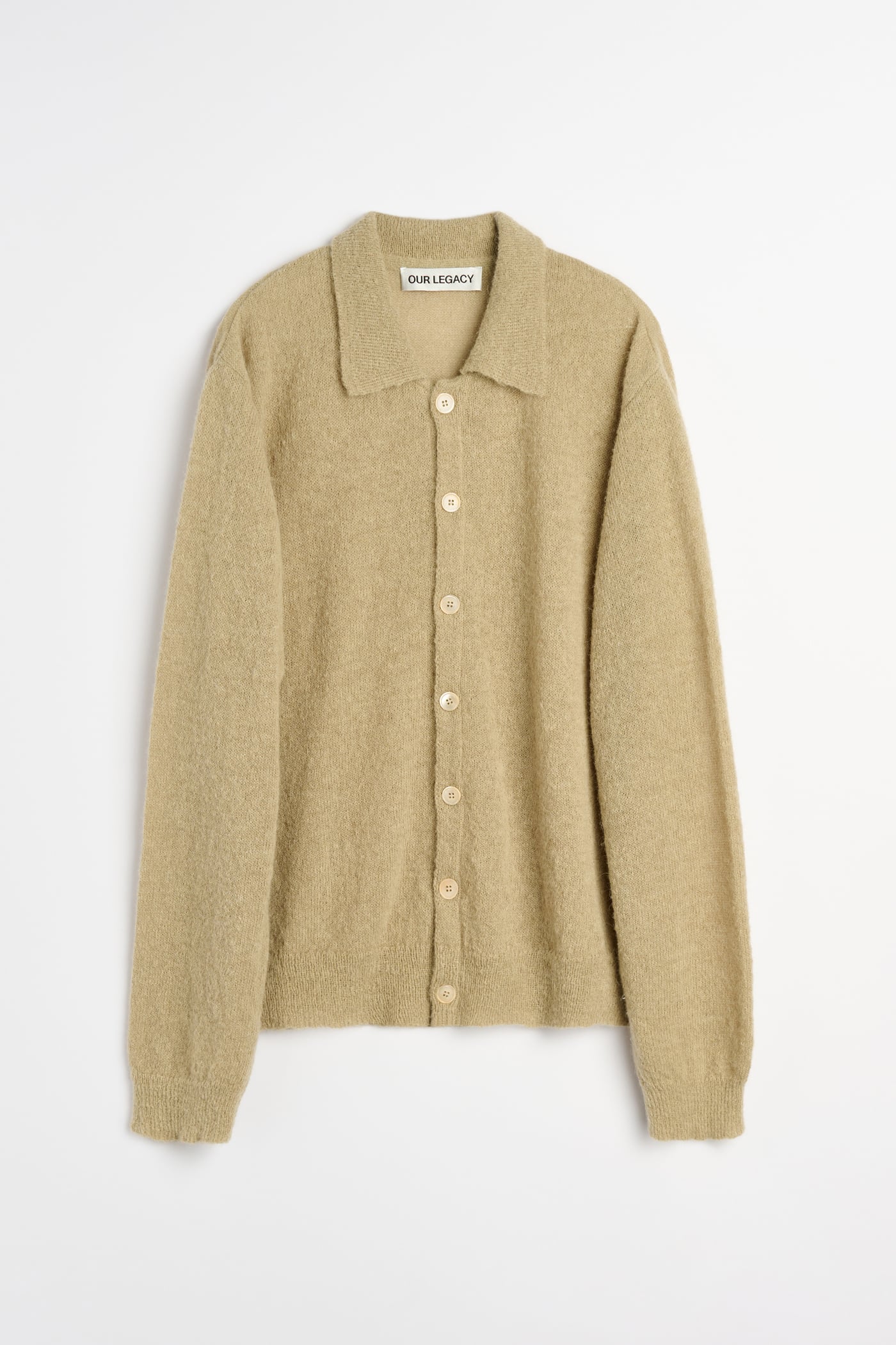 Our Legacy - Evening Polo Soft Sage Fuzzy Alpaca