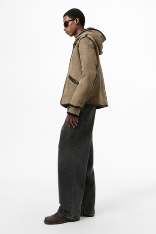 Our Legacy - Full Zip Jacket Smoky Black Dry Shearling