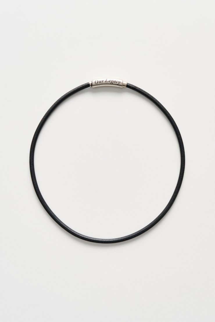 Udon Necklace Black Leather