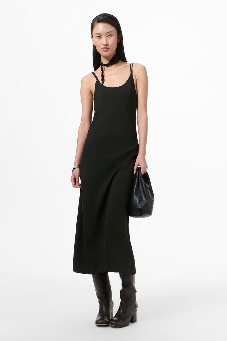 Glide Dress Ashen Black Warmth Viscose
