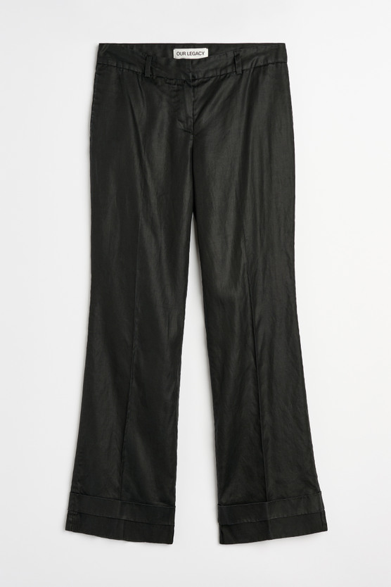 パンツ OUR LEGACY TRADE TROUSER 36 Our Legacy - Hip Trouser Lacquer Black Mirror Tencel