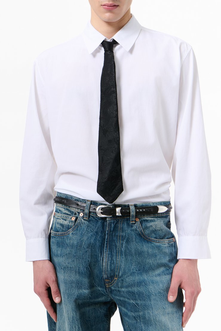 Our Legacy - Tie Black Real Fake Leather