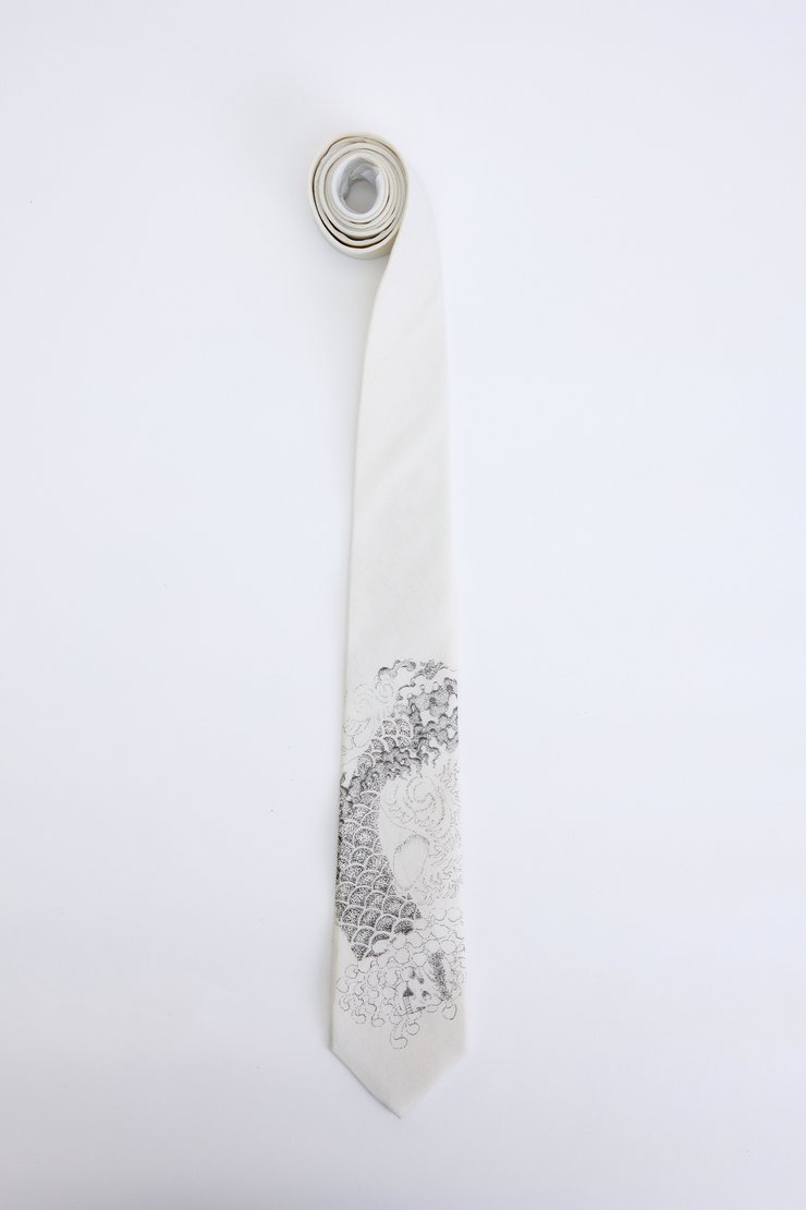 Tie Sprouting Ocean Print